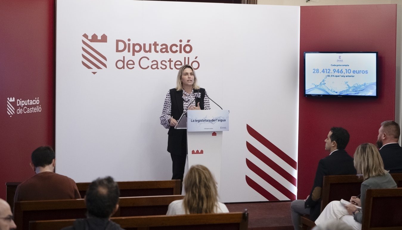 La Diputación de Castellón fortalece su esfuerzo inversor para garantizar los recursos hídricos en la provincia e incrementa un 82,5% el presupuesto hasta superar los 28,4 millones de euros